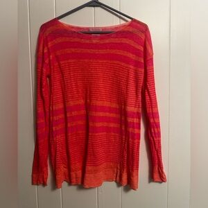 Lilly Pulitzer Pink and Orange Striped Sweater